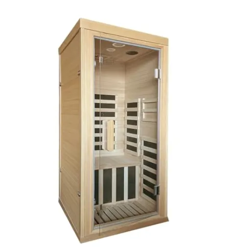 Kang Share Infrared Sauna Room for Home 1 Person 1260W, 7-Piece Graphene Carbon Heating Plate Dry Sauna