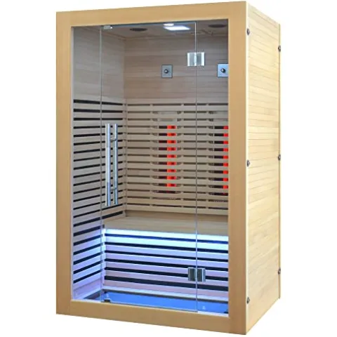 Kang Share Wooden Infrared Sauna Room Canadian Hemlock Low EMF 2-3 Person 1832W
