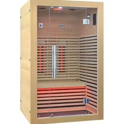 Kang Share Wooden Infrared Sauna Room Canadian Hemlock Low EMF 2-3 Person 1832W