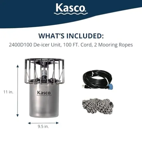 Kasco 1/2 HP Lake & Pond Deicer 120V Silver