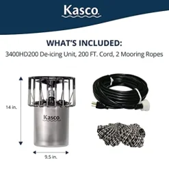 Kasco 3/4 HP Lake & Pond De-icer 240V Black