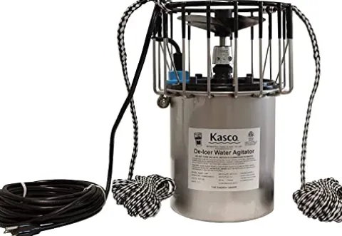 Kasco 1 HP Lake & Pond De-icer 120V with 200 Ft Power Cord Black