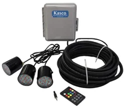 Kasco Floating Fountain with Color-Changing LED Lights 3/4HP Yellow