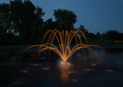 Kasco 1HP J Series Aerating Pond Fountain with LED Lights 120V