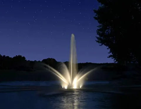 Kasco 1HP J Series Aerating Pond Fountain with LED Lights 120V