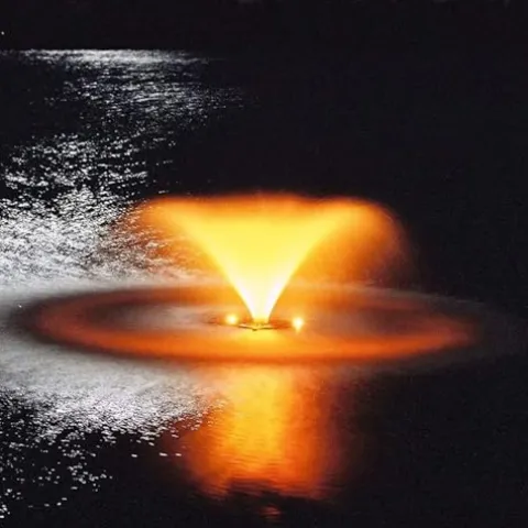 Kasco Marine Aerating Fountain 3/4HP with Color-Changing LED Lights White