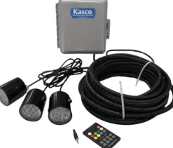 Kasco RGB LED Fountain Lighting – 3 Fixtures for 1/2-1 HP Units, 24V DC, Black