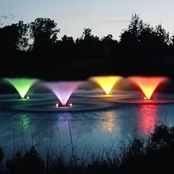 Kasco VFX Series 3/4 HP Aerating Pond Fountain with LED Lights White