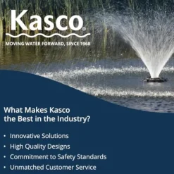 Kasco VFX Series 1/2 HP Aerating Pond Fountain White