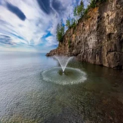 Kasco VFX Series Aerating Pond Fountain 1/2HP 120V with 200ft Power Cord Black