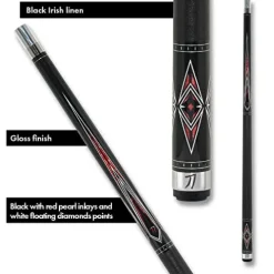 KATANA KAT14 Pool Cue Black/Red/White 20oz