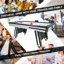 KEIKI 72″ LED Air Hockey Table with Electronic Score System