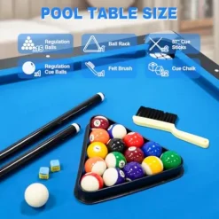 KEIKI Portable Billiards Table 84.3″ with Accessories