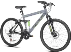 Kent International Kent 26″ KZ2600 Full Suspension Mountain Bike Gray/Green
