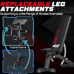 Keppi Fitness Adjustable Weight Bench3000 MAX Black