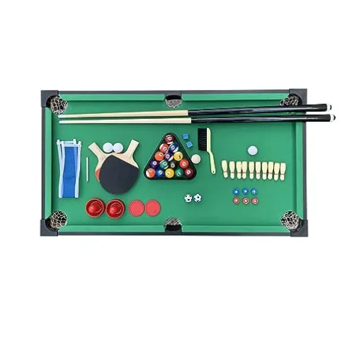 KICK Hexad 48″ 6-in-1 Multi Game Table Black