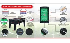 KICK Legend 55″ Foosball Table Jet Black