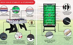 KICK Majesty 55″ Folding Foosball Table Gray