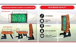 KICK Majesty 55″ Folding Foosball Table Brown