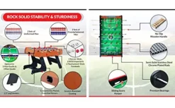 KICK Majesty 55″ Folding Foosball Table Brown