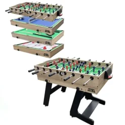 KICK Quatro 55″ 4-in-1 Multi Game Table Brown