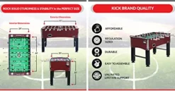 KICK Royalton 55″ Foosball Table Red