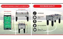 KICK Titan 55″ Tournament Foosball Table Gray