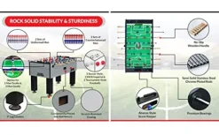 KICK Titan 55″ Tournament Foosball Table Gray