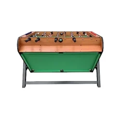 KICK Triplex 55″ Telescopic Rods 3-in-1 Swivel Multi Game Table Brown