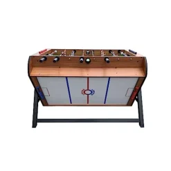 KICK Triplex 55″ Telescopic Rods 3-in-1 Swivel Multi Game Table Brown