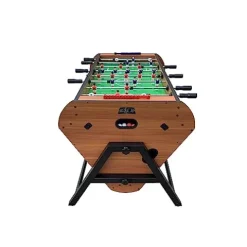 KICK Triplex 55″ Telescopic Rods 3-in-1 Swivel Multi Game Table Brown