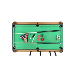 KICK Triplex 55″ Telescopic Rods 3-in-1 Swivel Multi Game Table Brown