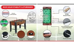 KICK Venture 55″ Foosball Table Chestnut / Black