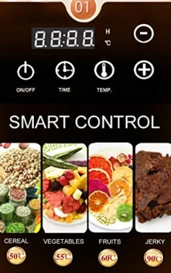 Kolice 12-Tier Commercial Food Dehydrator with Digital Control Silver