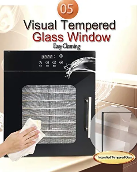 Kolice 12-Tier Commercial Food Dehydrator with Digital Control Silver