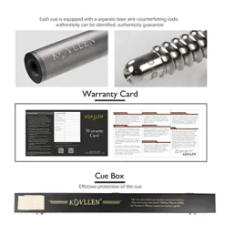 KONLLEN Carbon Fiber Pool Cue Stick Dragon Professional (Full Carbon Technology Low Deflection Billiard) KL-10BF