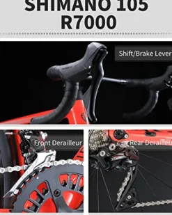 KOOTU Carbon Road Bike Blue Pink