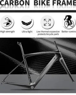 KOOTU Carbon Road Bike Lightweight Bicycle with Shimano 105 R7000 Groupset Black Red