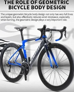 KOOTU Carbon Road Bike Lightweight Bicycle with Shimano 105 R7000 Groupset Black Red