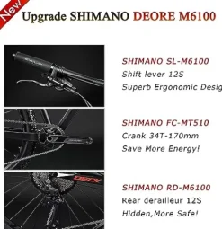 KOOTU Mountain Bicycle Carbon Fiber MTB 27.5/29 inch Shimano DEORE M6100