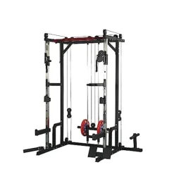 KOZYSFLER Power Cage with LAT PullDown and Weight Storage Rack Orange