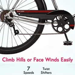 Kulana Lakona Tide Adult Beach Cruiser Bike 26-Inch 7-Speed Silver