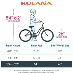 Kulana Lua Tandem Adult Beach Cruiser Bike Orange