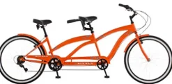 Kulana Lua Tandem Adult Beach Cruiser Bike Orange