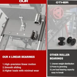 KUNRAM Adjustable Leg Press Hack Squat Machine for Home Gym Black