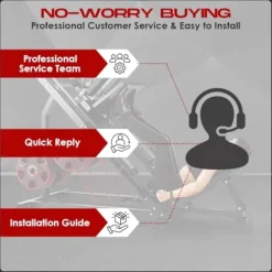 KUNRAM Adjustable Leg Press Hack Squat Machine for Home Gym Black