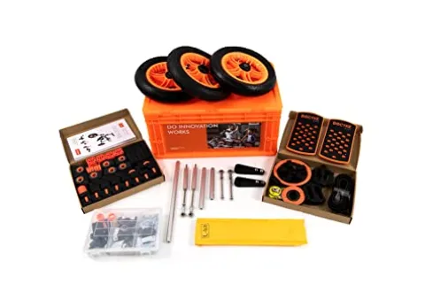 KZPFER 20-in-1 Kids Go Kart & Scooter Kit with Snow Upgrade Package Orange