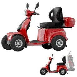 LAGTOM Electric Golf Cart & Mobility Scooter 1000W Candy Apple Red