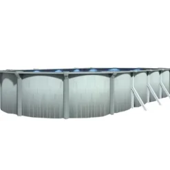 Lake Effect Pools Aqua Brook Oval Above-Ground Swimming Pool 18′ x 33′ with 25 Gauge Liner & Skimmer