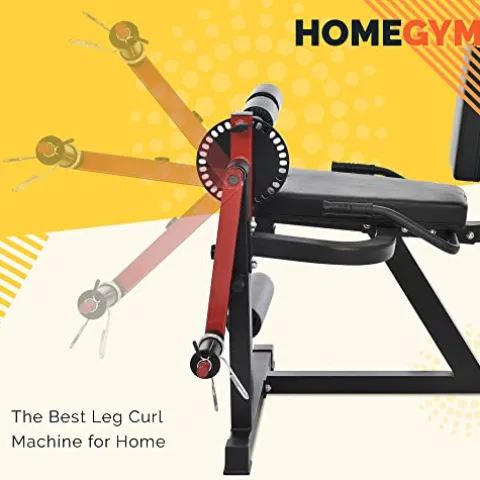 Leg Extension and Bending Machine – Leg Exercise Machine with Adjustable Sat Backrest and Rotating Leg Extension, Suitable for Home Gym Leg Tendon Exercise Red